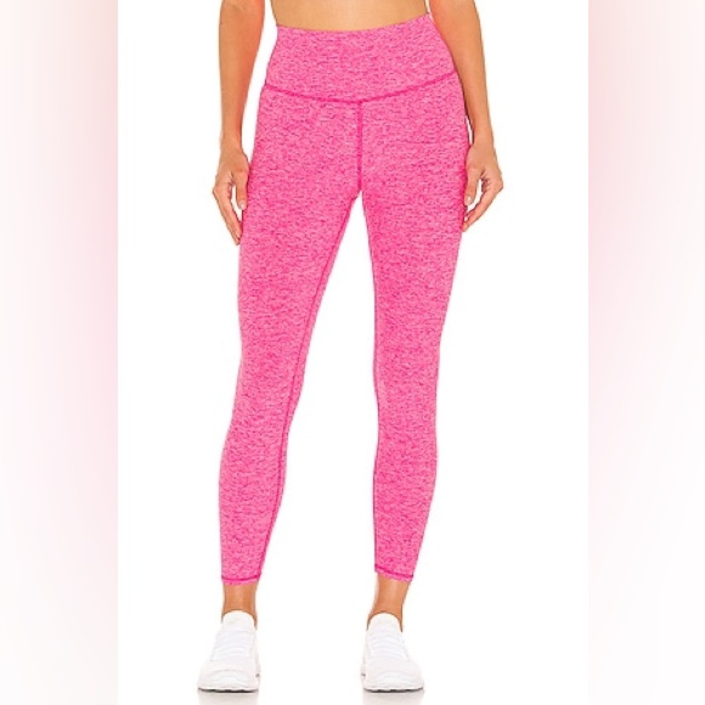 NWT Alo Yoga Alosoft high-waist 7/8 highlight legging, Neon Pink Heather, size S